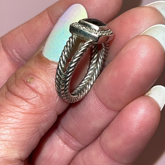 David Yurman Petite Albion® Ring w/Black Onyx& Pavé Diamonds🔥CLEARANCE PRICE🔥 - Picture 5 of 13
